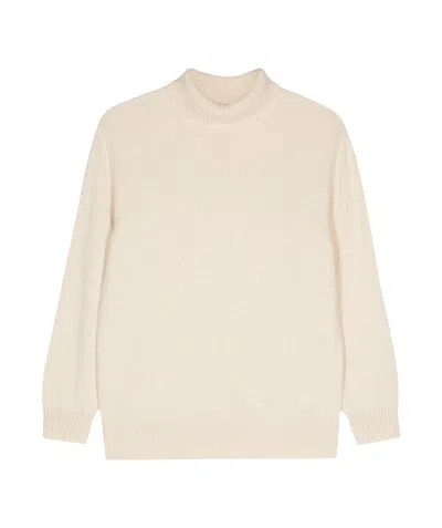 Malo Roll-neck Long-sleeve Jumper In White