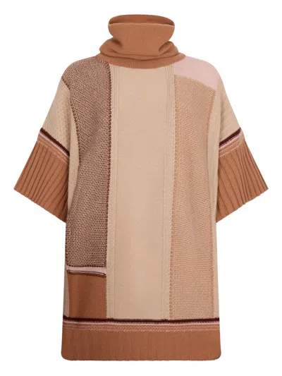 Malo Roll-neck Sweater In Brown