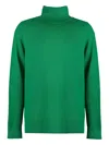 Malo Cashmere Turtleneck Sweater In Green