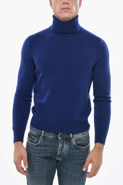 Malo Roll-neck Knit Sweater In Blue