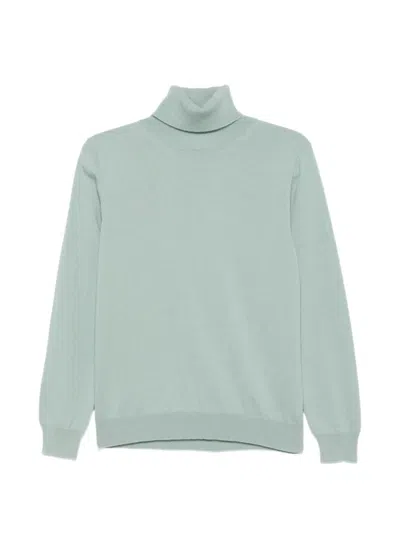 Malo Roll-neck Long-sleeve Sweater In Green