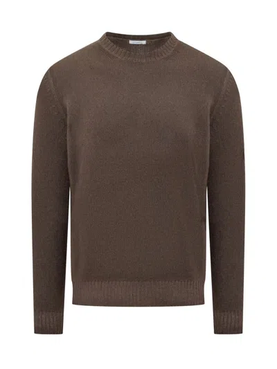 Malo Round Neck Jersey ml In Brown