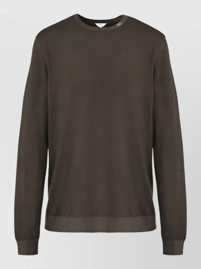 Malo Round Neck Knit Sweater Long Sleeves In Neutral