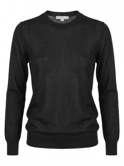 Malo Round Neck Sweater In Black