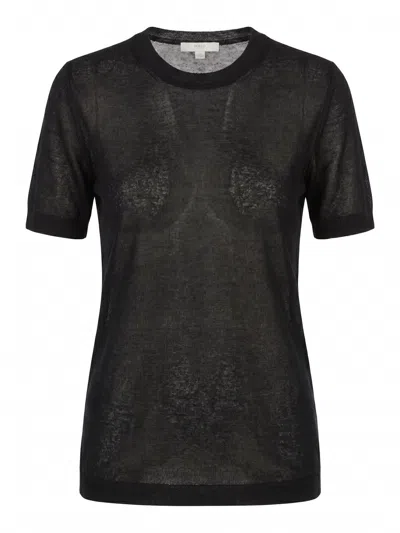 Malo Round Neck Sweater In Black