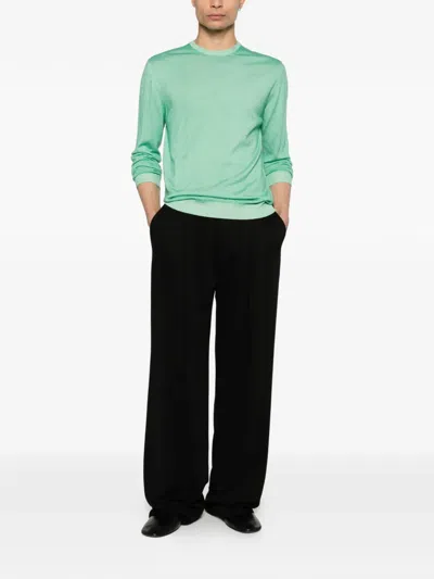 Malo Round-neck Sweater In Green