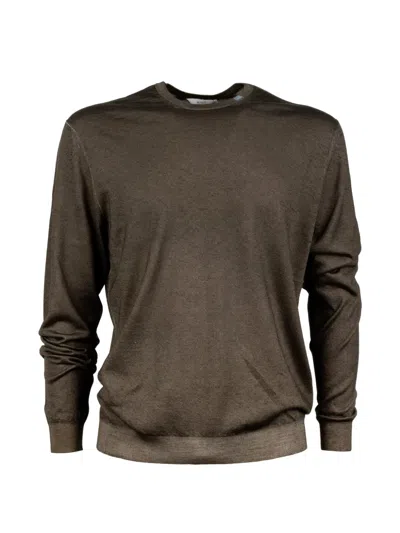Malo Round-neck Sweater In Brown