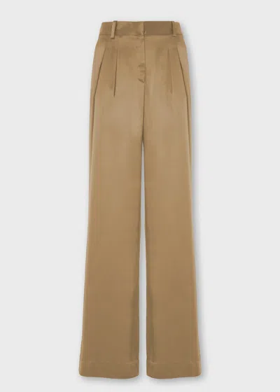 Malo Satin Trousers In Brown