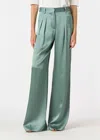Malo Satin Trousers In Green