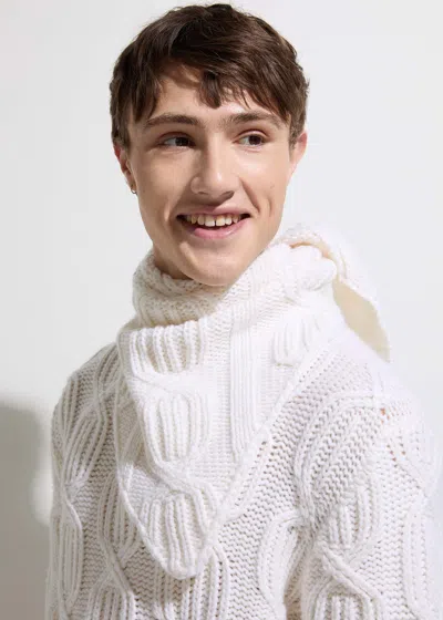 Malo Sciarpa In Cashmere In White