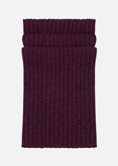 Malo Sciarpa Unisex In Cashmere Mouliné In Burgundy