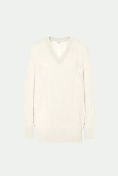 Malo Scollo V In Luxury Cashmere In Pink