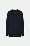 Malo Scollo V In Luxury Cashmere In Blue