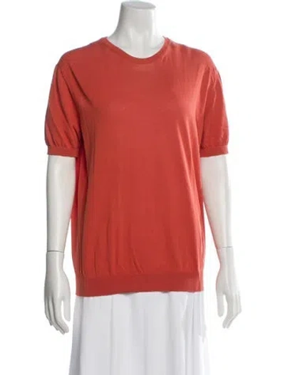 Pre-owned Malo Scoop Neck Sweater In Orange