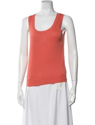 Pre-owned Malo Scoop Neck Sweater In Orange