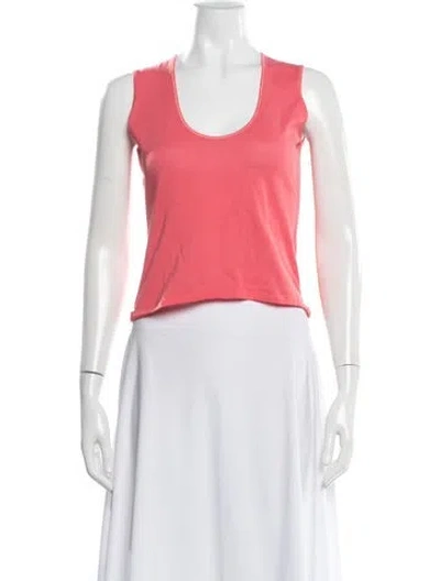 Pre-owned Malo Scoop Neck Sweater In White