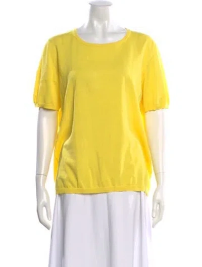 Pre-owned Malo Scoop Neck Sweater In Yellow