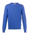 Malo Shaved Fine-knit Cashmere Jumper In Blue