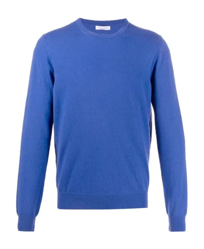 Malo Shaved Fine-knit Cashmere Jumper In Blue