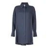 Malo Relaxed Fit Longline Shirt With Back Pleat