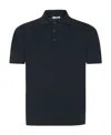 Malo Short-sleeved Knit Polo Shirt In Black