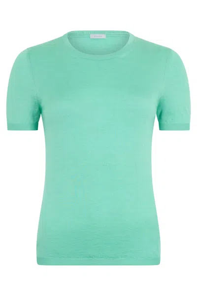 Malo Short-sleeve Mint Green Sweater, Casual And Versatile.