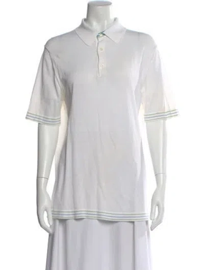 Pre-owned Malo Short Sleeve Polo In White