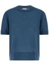 Malo Short Sleeve Round Neck Knitwear In Blue