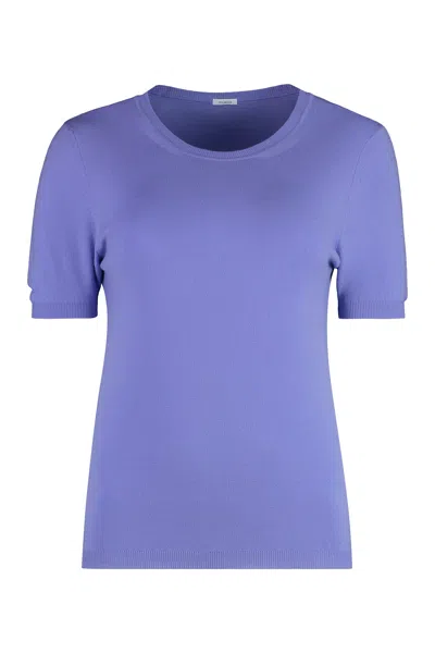 Malo Short Sleeve Sweater In Lilac