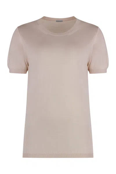 Malo Short Sleeve Sweater In Pink