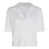Malo White Wool Polo Shirt In White