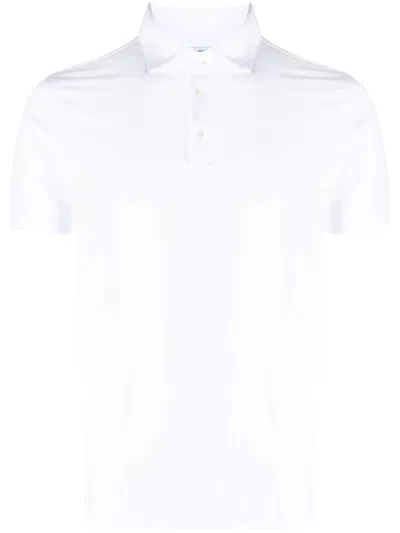 Malo Short-sleeved Polo Shirt In White