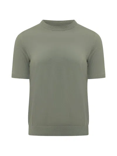 Malo Short-sleeves Sweater In Green