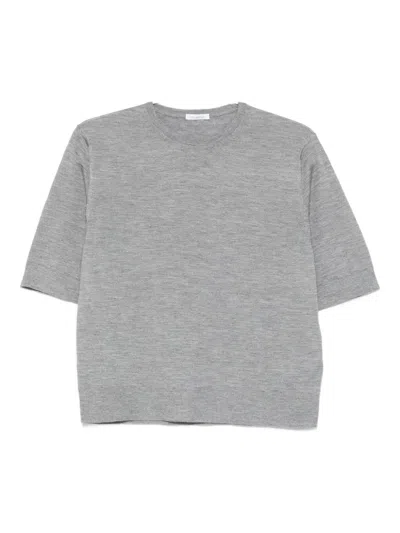 Malo Silk-blend T-shirt In Gray