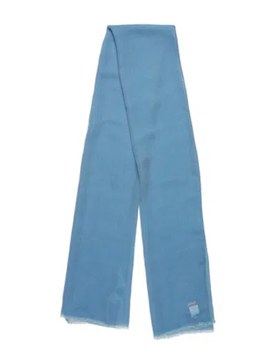 Pre-owned Malo Silk Scarf In Blue