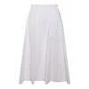 Malo A-line High Waist Midi Skirt In Multicolor
