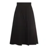 Malo Black Cotton Skirt In Multicolor