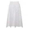 Malo White Cotton Skirt In Multicolor