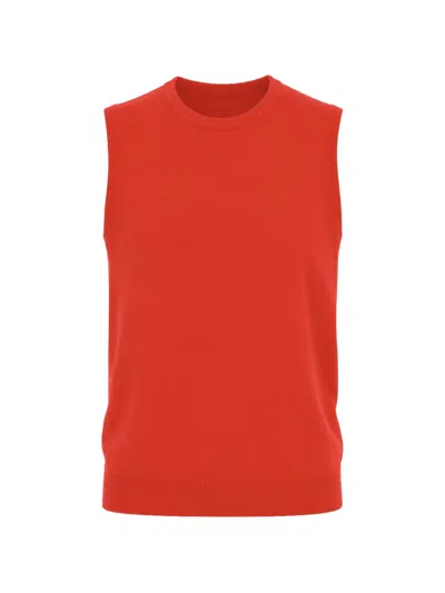 Malo Sleeveless Cashmere Sweater In Red