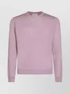 Malo Soft Textured Long Sleeve Crew Neck Sweater In Pink