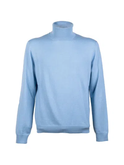 Malo Stefano Roll-neck Sweater In Blue