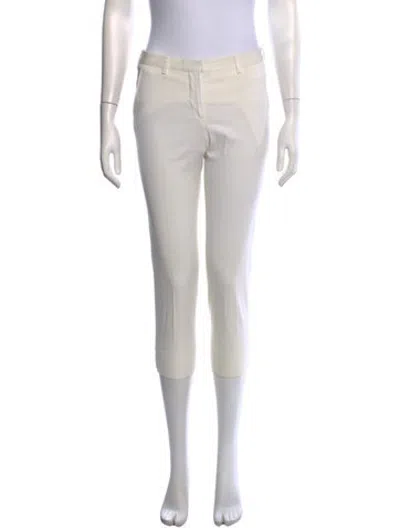 Pre-owned Malo Straight Leg Pants In White