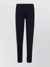 Malo Straight Leg Trousers Elastic Waistband In Black