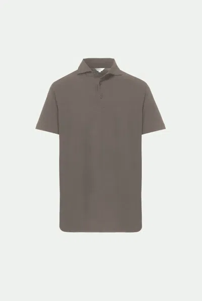 Malo Stretch Cotton Polo In Animal Print