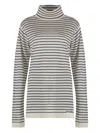 Malo Striped Jumper In White