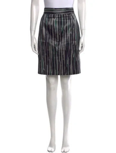 Pre-owned Malo Striped Knee-length Skirt In Brown