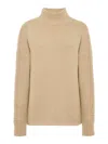 Malo High Neck Pullover In Neutral