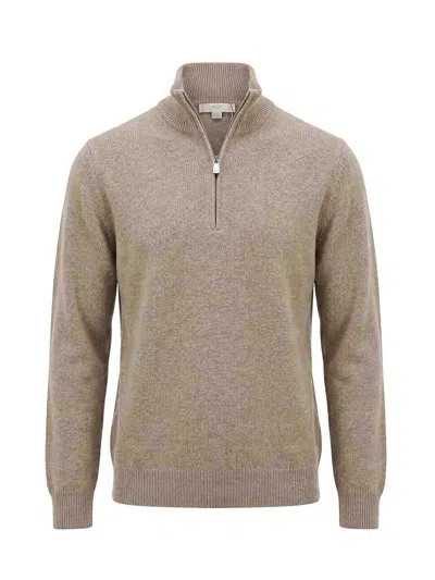 Malo Cashmere V Neck In Neutral