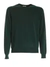 Malo Maglia Girocollo In Lana Vergine In Green