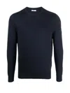 MALO NAVY BLUE CREW-NECK SWEATER IN COTTON